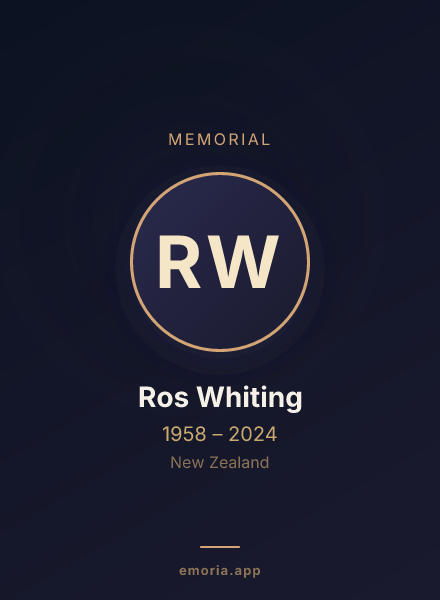 Memorial portrait of Ros Whiting