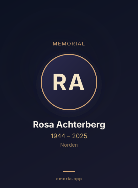 Memorial portrait of Rosa Achterberg