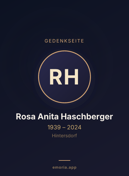 Gedenkportrait von Rosa Anita Haschberger