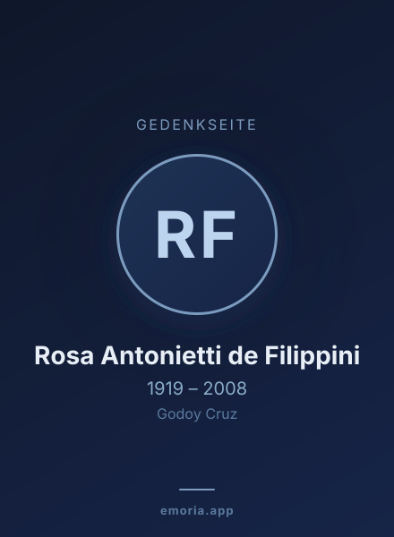 Gedenkportrait von Rosa Antonietti de Filippini