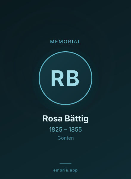 Memorial portrait of Rosa Bättig