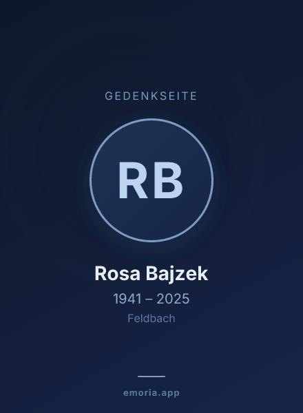 Gedenkportrait von Rosa Bajzek