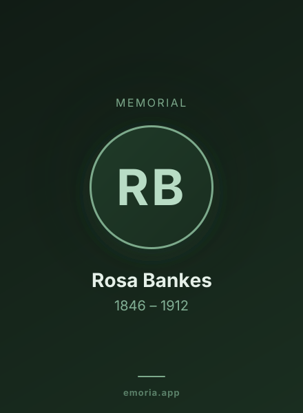 Memorial portrait of Rosa Bankes