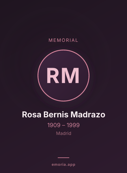 Memorial portrait of Rosa Bernis Madrazo
