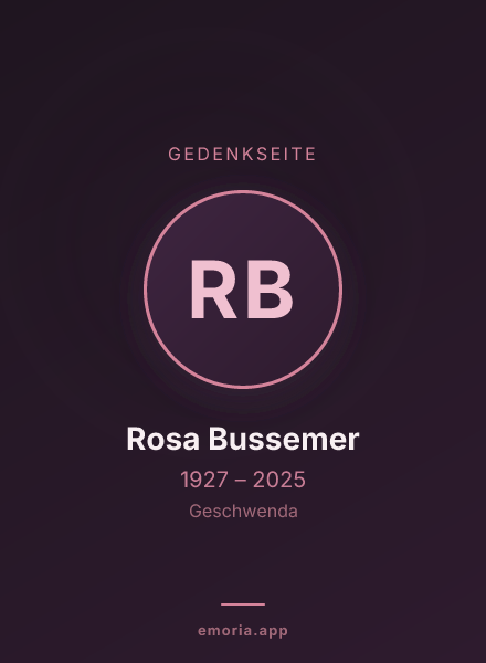 Gedenkportrait von Rosa Bussemer