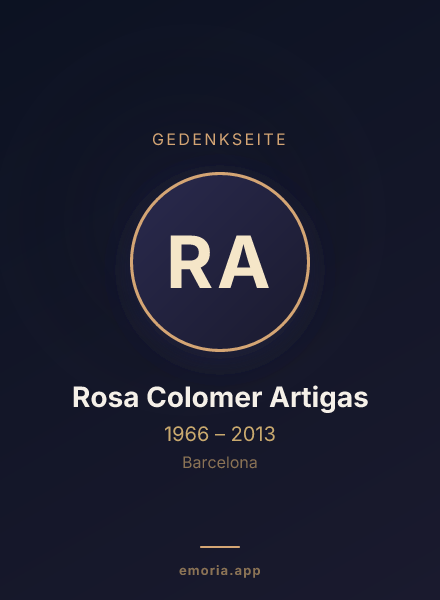 Gedenkportrait von Rosa Colomer Artigas