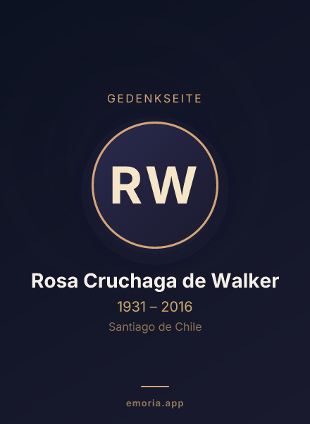 Gedenkportrait von Rosa Cruchaga de Walker