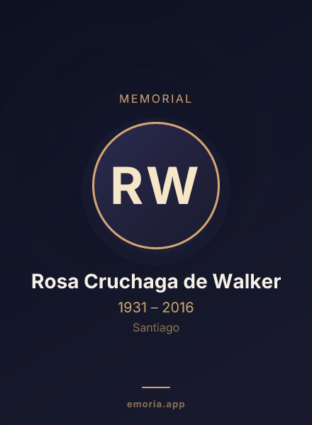 Memorial portrait of Rosa Cruchaga de Walker