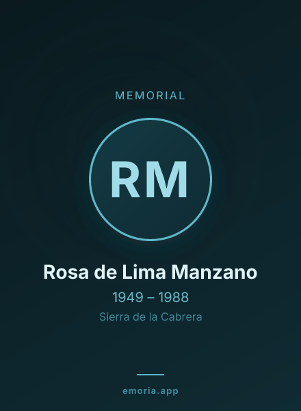 Memorial portrait of Rosa de Lima Manzano