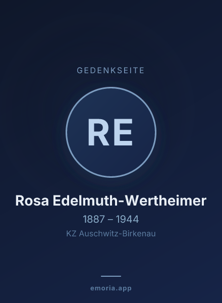 Gedenkportrait von Rosa Edelmuth-Wertheimer
