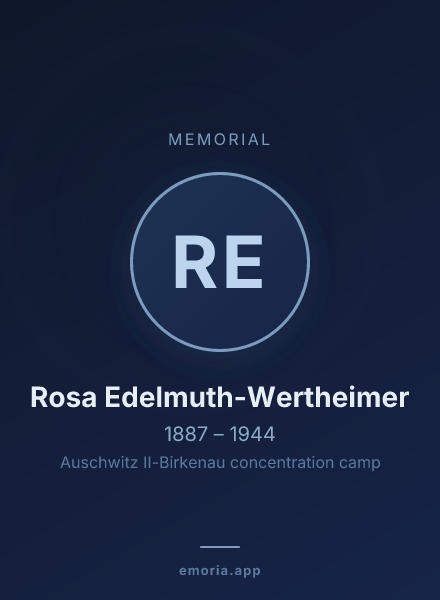 Memorial portrait of Rosa Edelmuth-Wertheimer