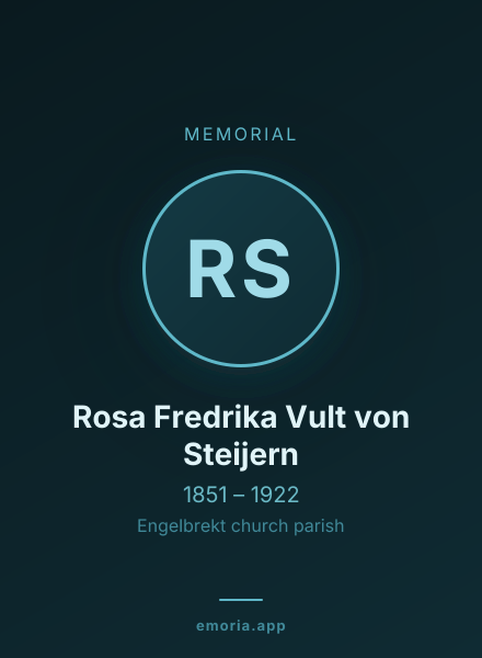 Memorial portrait of Rosa Fredrika Vult von Steijern
