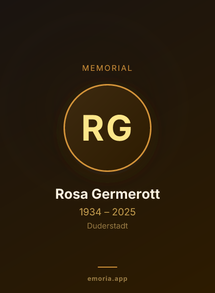 Memorial portrait of Rosa Germerott
