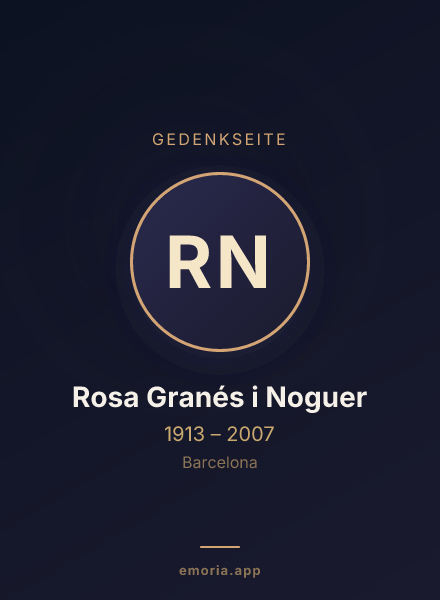Gedenkportrait von Rosa Granés i Noguer