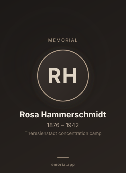 Memorial portrait of Rosa Hammerschmidt