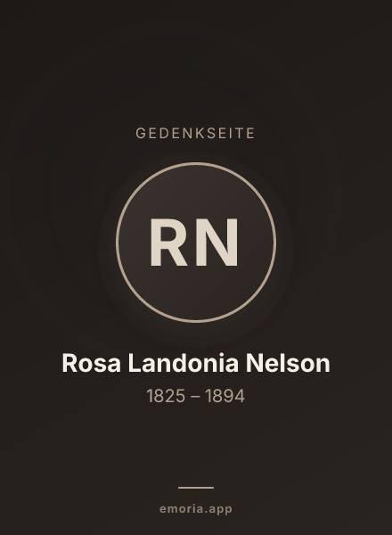 Gedenkportrait von Rosa Landonia Nelson