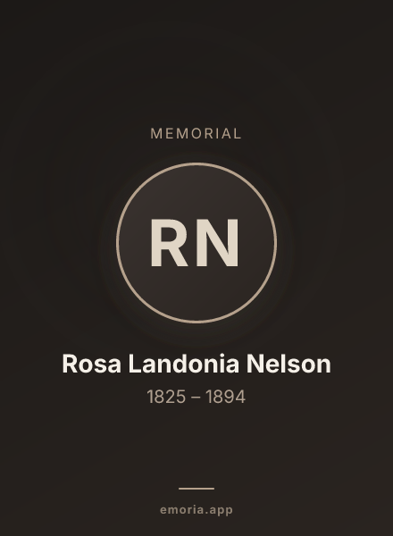 Memorial portrait of Rosa Landonia Nelson