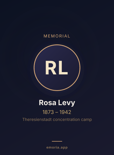 Memorial portrait of Rosa Levy