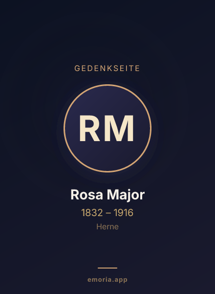 Gedenkportrait von Rosa Major
