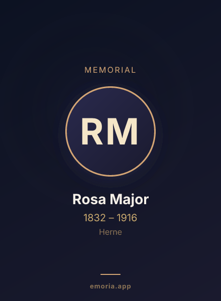 Memorial portrait of Rosa Major