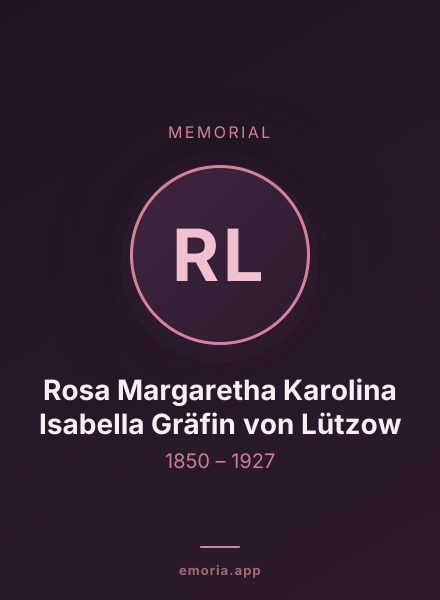 Memorial portrait of Rosa Margaretha Karolina Isabella Gräfin von Lützow