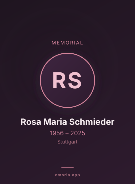 Memorial portrait of Rosa Maria Schmieder