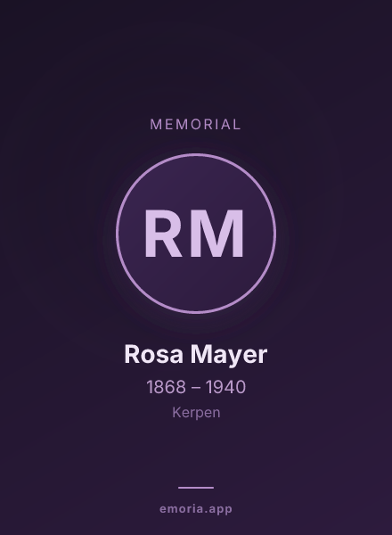 Memorial portrait of Rosa Mayer
