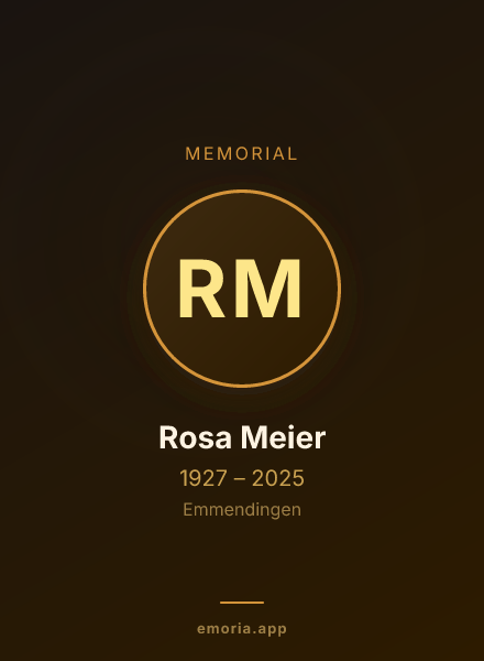 Memorial portrait of Rosa Meier