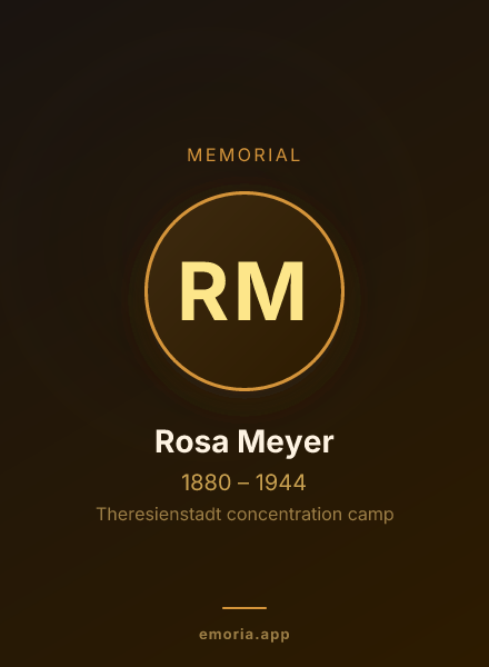 Memorial portrait of Rosa Meyer