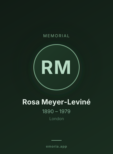 Memorial portrait of Rosa Meyer-Leviné
