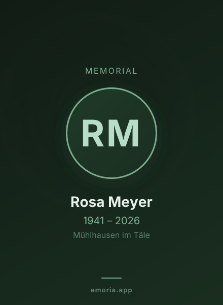 Memorial portrait of Rosa Meyer