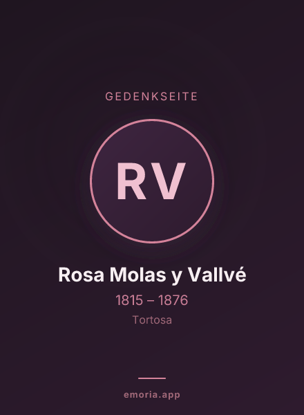 Gedenkportrait von Rosa Molas y Vallvé