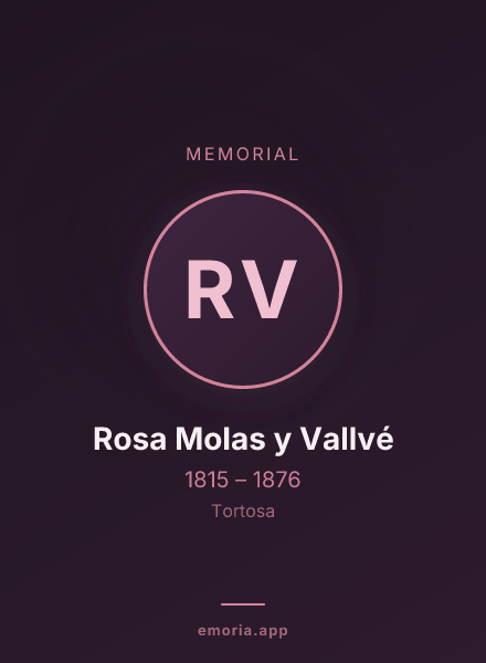 Memorial portrait of Rosa Molas y Vallvé