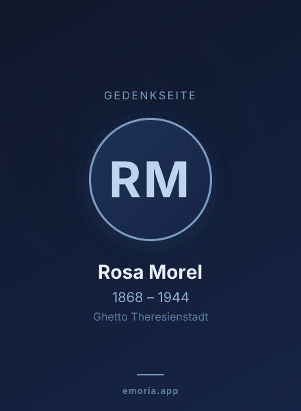 Gedenkportrait von Rosa Morel