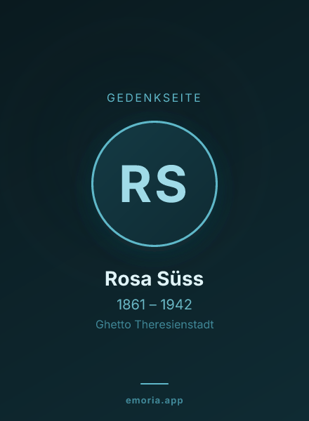 Gedenkportrait von Rosa Süss