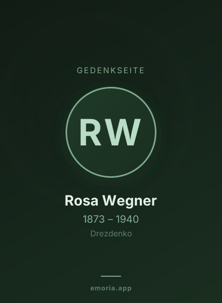 Gedenkportrait von Rosa Wegner