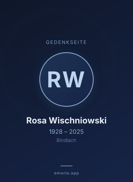 Gedenkportrait von Rosa Wischniowski