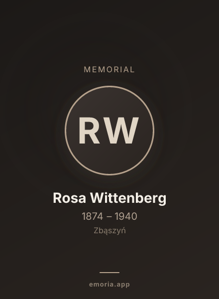 Memorial portrait of Rosa Wittenberg