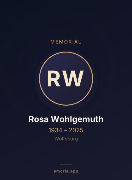 Memorial portrait of Rosa Wohlgemuth