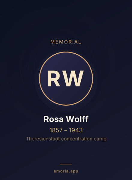 Memorial portrait of Rosa Wolff