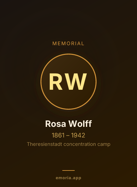 Memorial portrait of Rosa Wolff