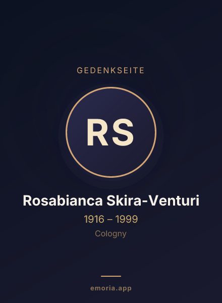 Gedenkportrait von Rosabianca Skira-Venturi