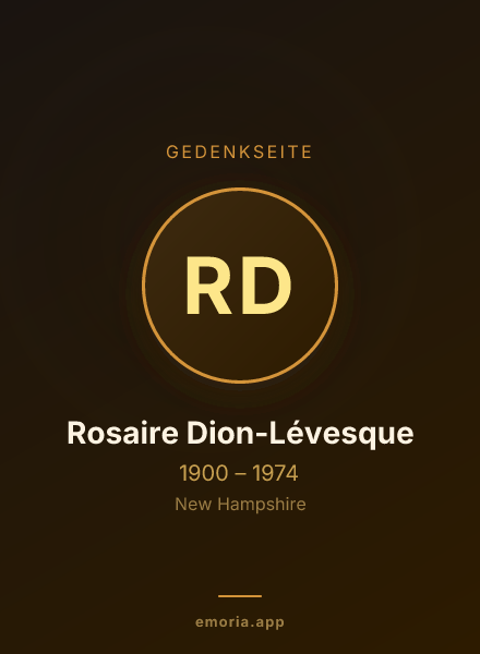Gedenkportrait von Rosaire Dion-Lévesque