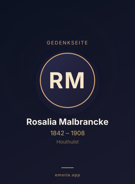 Gedenkportrait von Rosalia Malbrancke