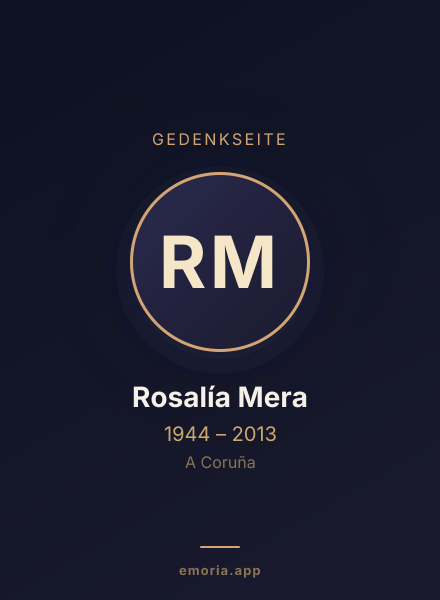 Gedenkportrait von Rosalía Mera