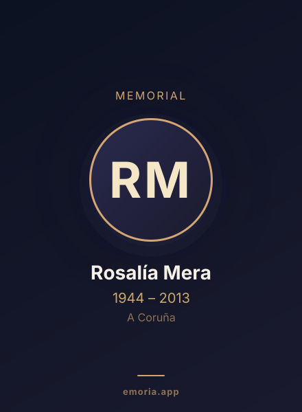 Memorial portrait of Rosalía Mera