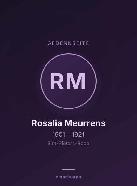 Gedenkportrait von Rosalia Meurrens