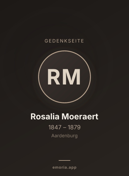 Gedenkportrait von Rosalia Moeraert