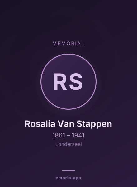Memorial portrait of Rosalia Van Stappen