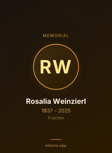 Memorial portrait of Rosalia Weinzierl